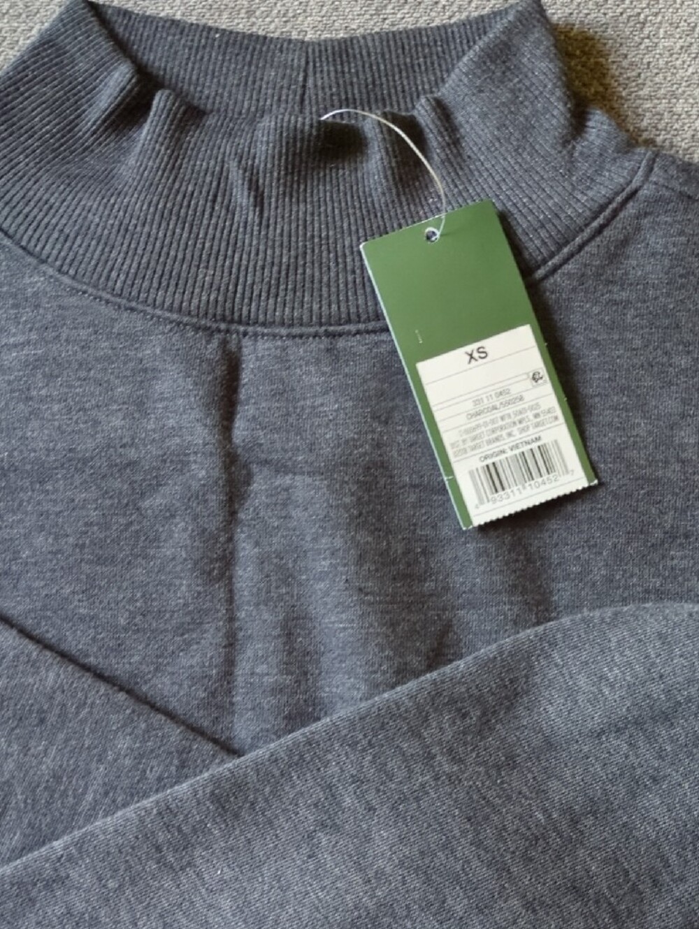 wild fable Charcoal Cropped Mock Neck Sweater - Picture 3 of 6